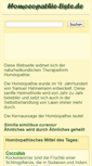 Mobile Screenshot of homoeopathie-liste.de