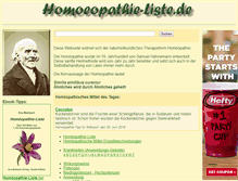Tablet Screenshot of homoeopathie-liste.de